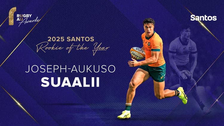 Joseph Aukuso-Suaalii wins the Santos Rookie of the Year