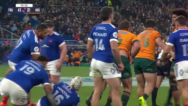 Try | Nasser 75:26 | Wallabies vs France