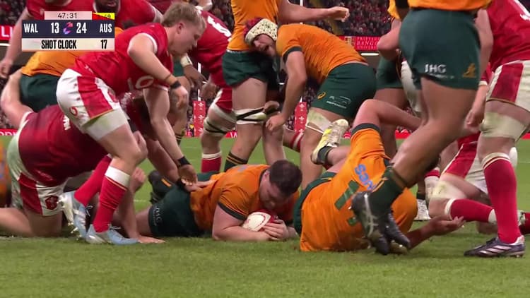 Matt Faessler with a Try vs Wales