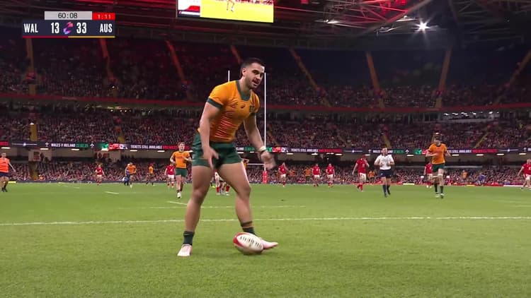 Tom Wright's Try v Wales | Wallabies 2024