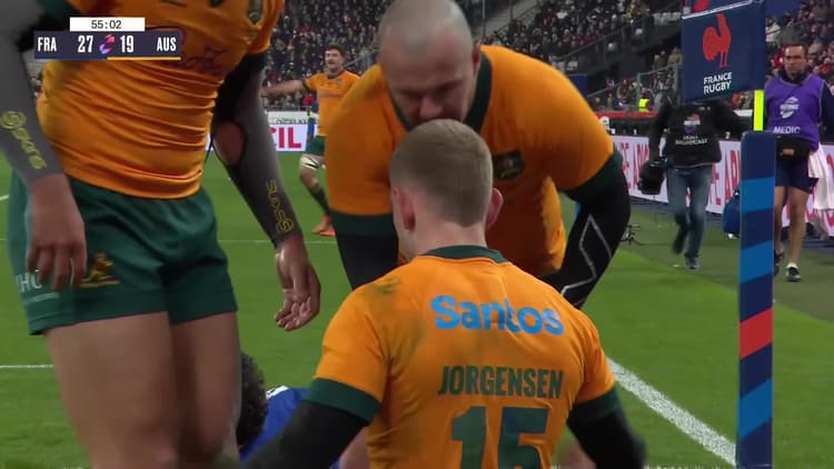 Try | Jorgensen 54:56 | Wallabies vs France
