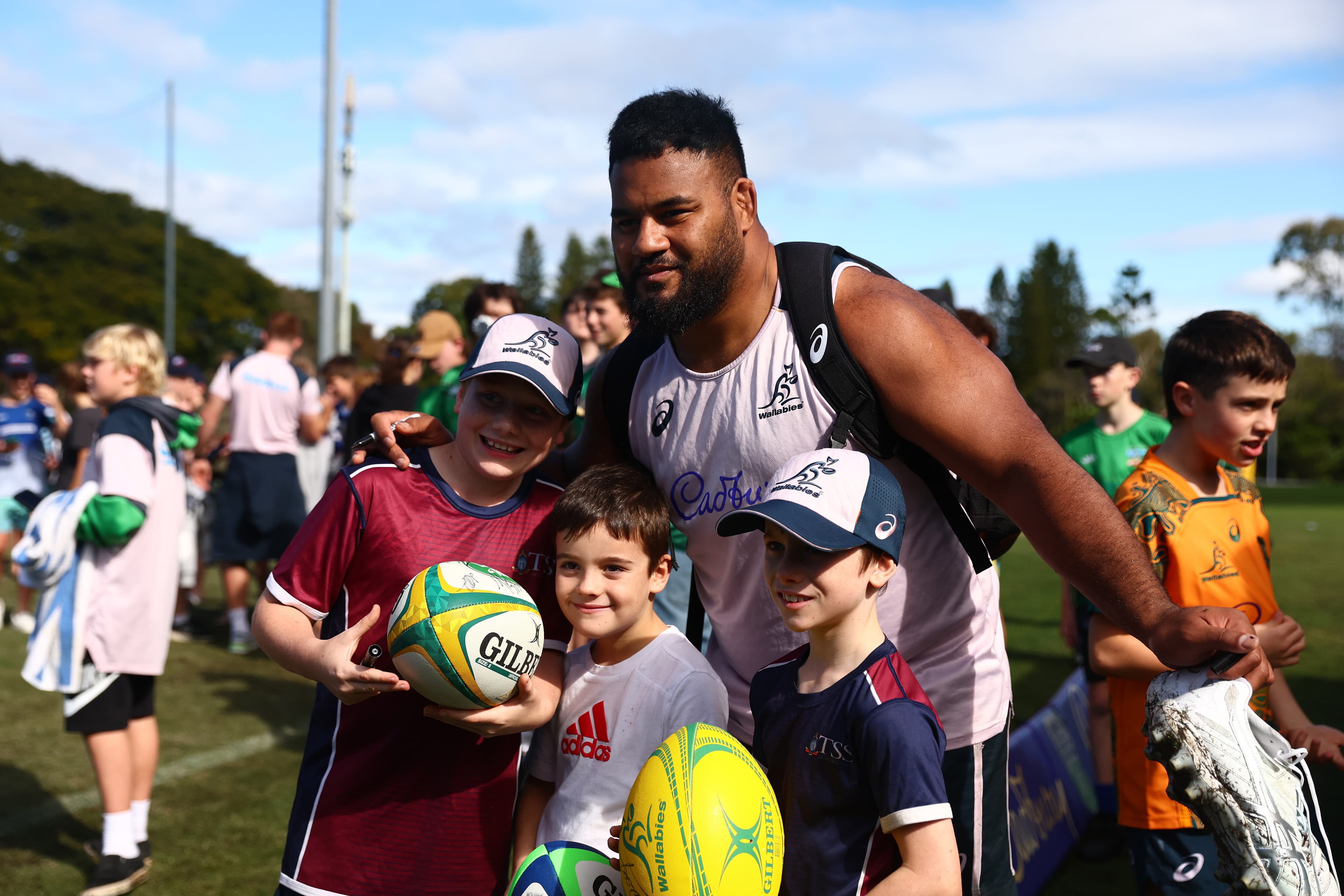 Fan favourite Taniela Tupou will be in Wallaby gold until at least the end of 2025. Photo: Getty Images