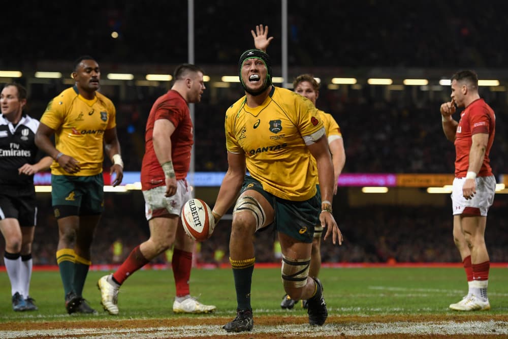 Adam Coleman after crossing in Cardiff. Photo: Getty Images