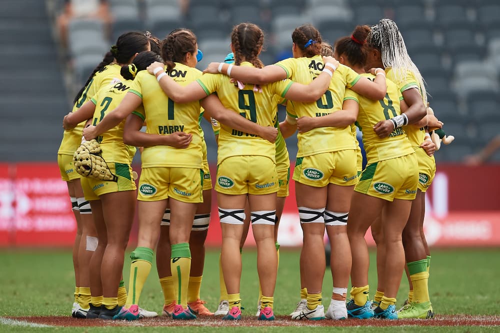 Qantas Australian Women's Sevens prepare. Photo: Getty Images