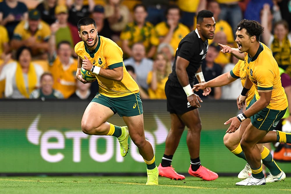 Tom Wright crossed in the opening minutes of the game on debut. Photo: Getty Images
