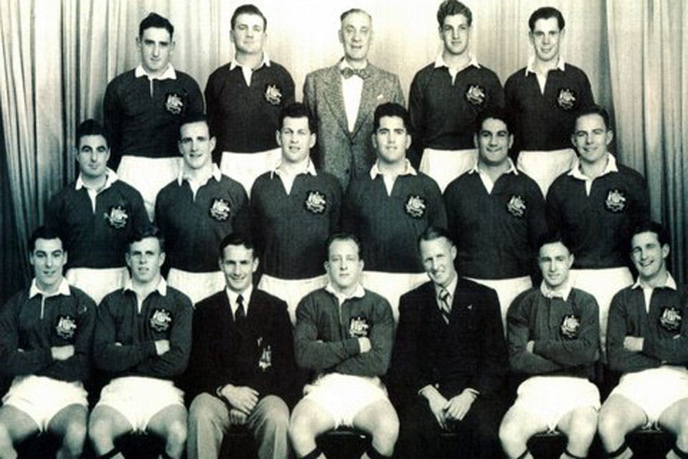 The Australian Rugby community is mourning the loss of Wallaby 373, Ernest Hills, who sadly passed peacefully this week. Photo: Provided