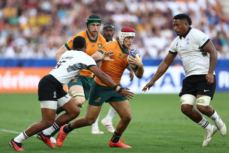 Fraser McReight is eager to use the loss to Fiji as motivation whilst defending coach Eddie Jones. Photo: Getty Images