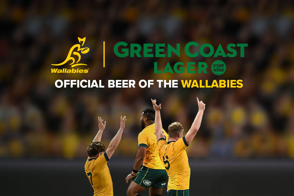 Stone and Wood's Green Coast Lager is the Official Beer of the Wallabies.